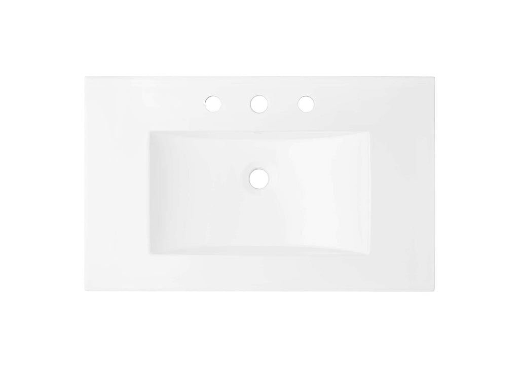 EEI-6415-WHI-BLK Steamforge 30" Bathroom Vanity By Modway