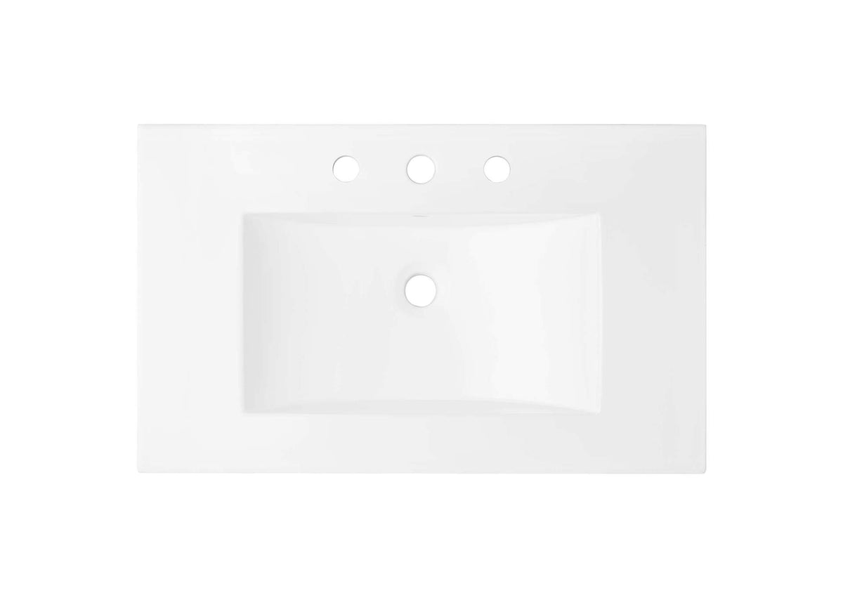 EEI-6415-WHI-BLK Steamforge 30" Bathroom Vanity By Modway