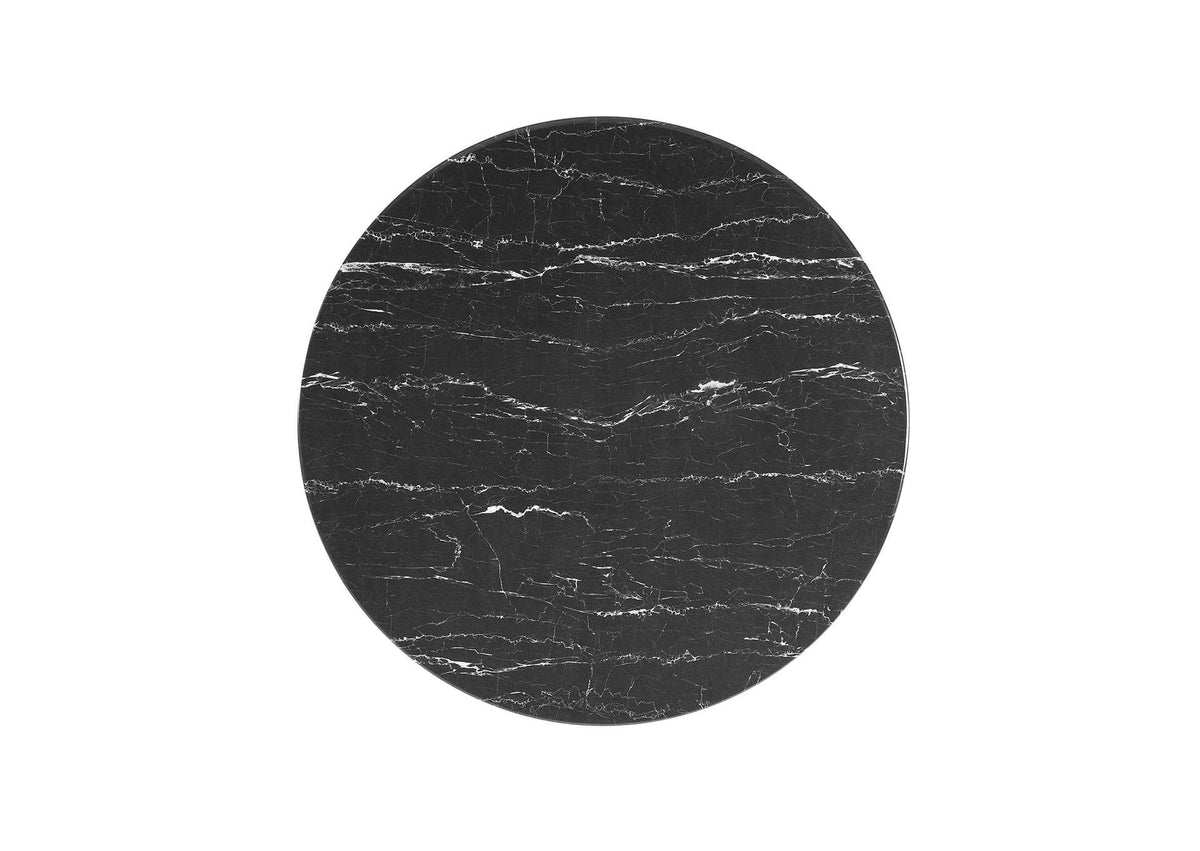 EEI-4868-BLK-BLK Lippa 36" Round Faux Marble Dining Table By Modway