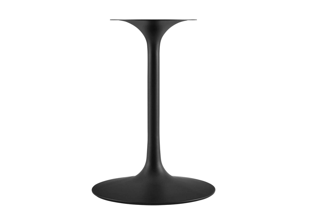 EEI-4868-BLK-BLK Lippa 36" Round Faux Marble Dining Table By Modway