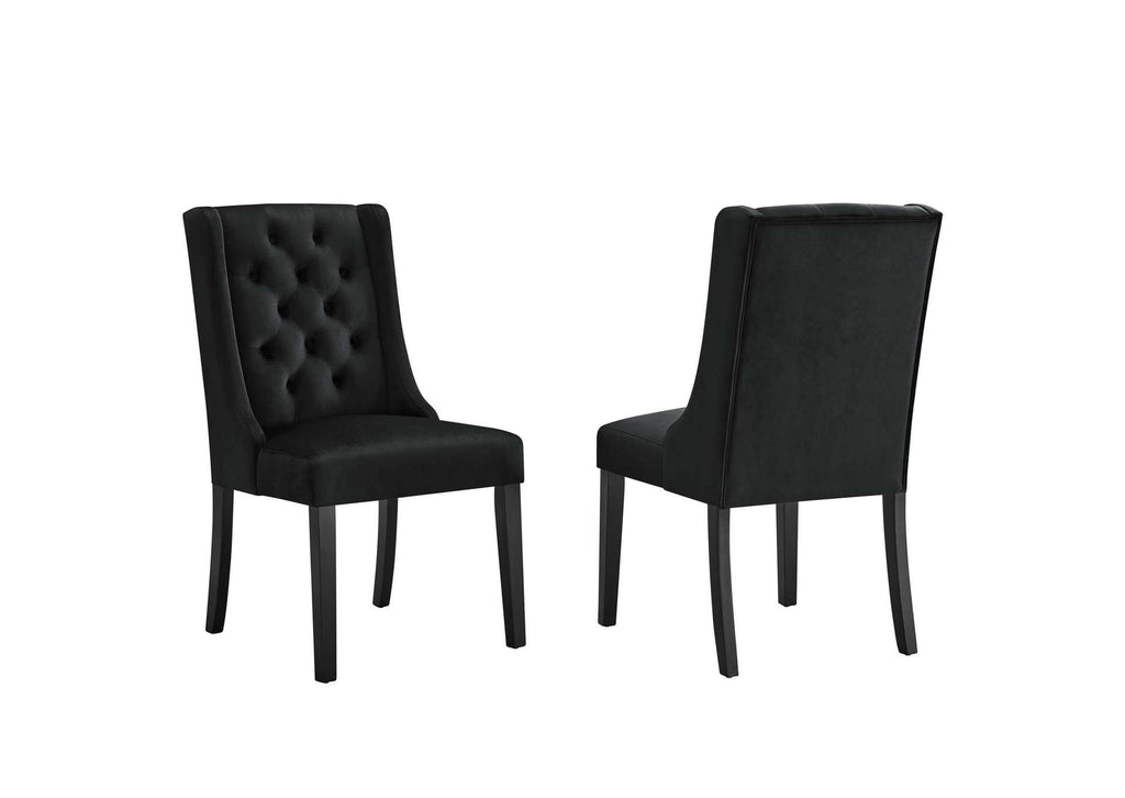 EEI-5013-BLK Baronet Performance Velvet Dining Chairs Set Of 2 By Modway