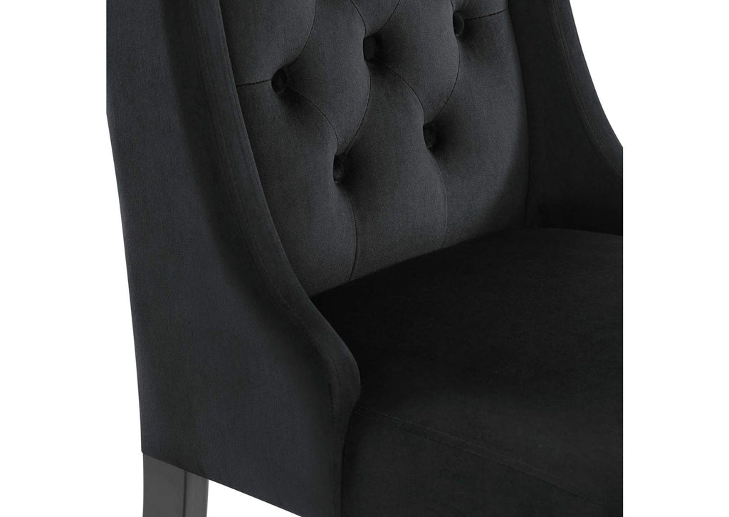 EEI-5013-BLK Baronet Performance Velvet Dining Chairs Set Of 2 By Modway
