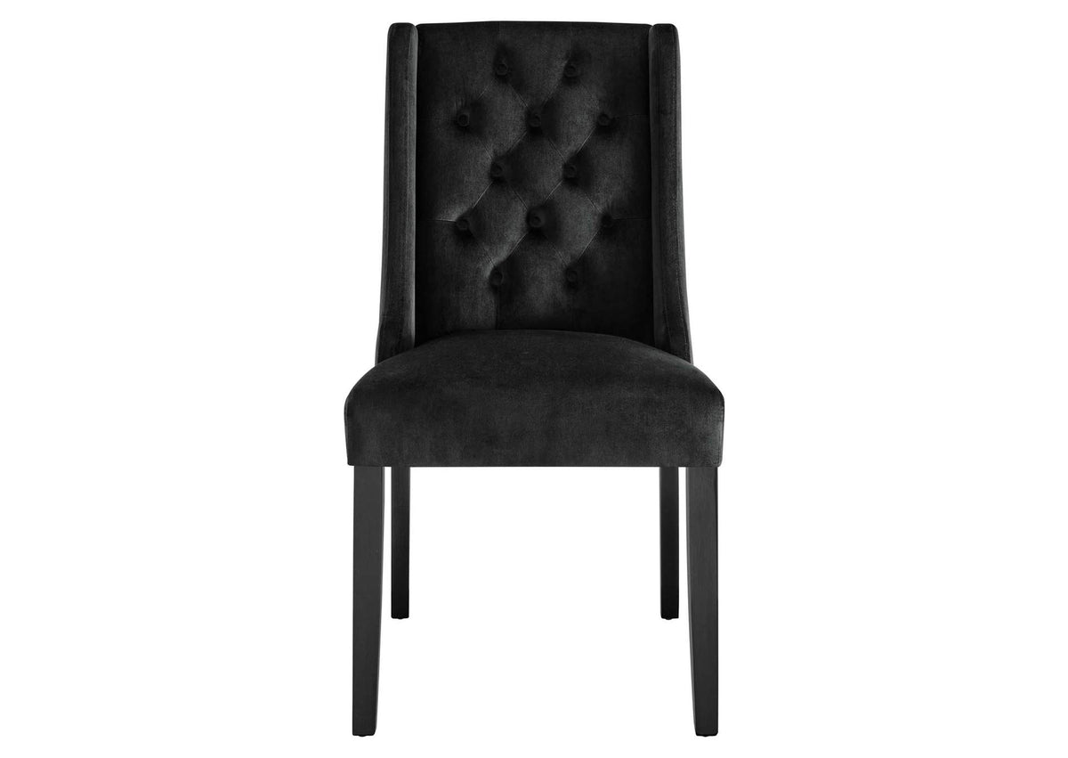 EEI-5013-BLK Baronet Performance Velvet Dining Chairs Set Of 2 By Modway
