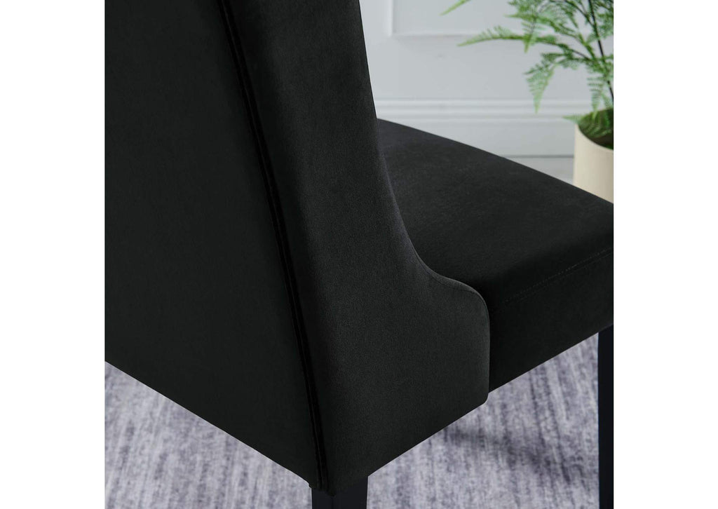 EEI-5013-BLK Baronet Performance Velvet Dining Chairs Set Of 2 By Modway
