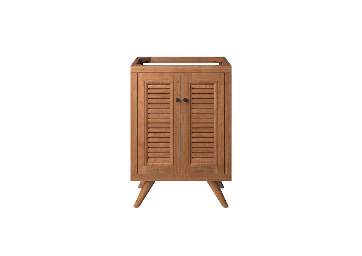 EEI-5086-NAT Birdie 24" Teak Wood Bathroom Vanity Cabinet - Sink Basin Not Included - By Modway