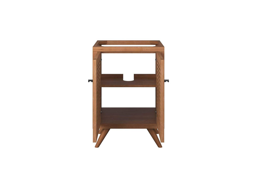 EEI-5086-NAT Birdie 24" Teak Wood Bathroom Vanity Cabinet - Sink Basin Not Included - By Modway