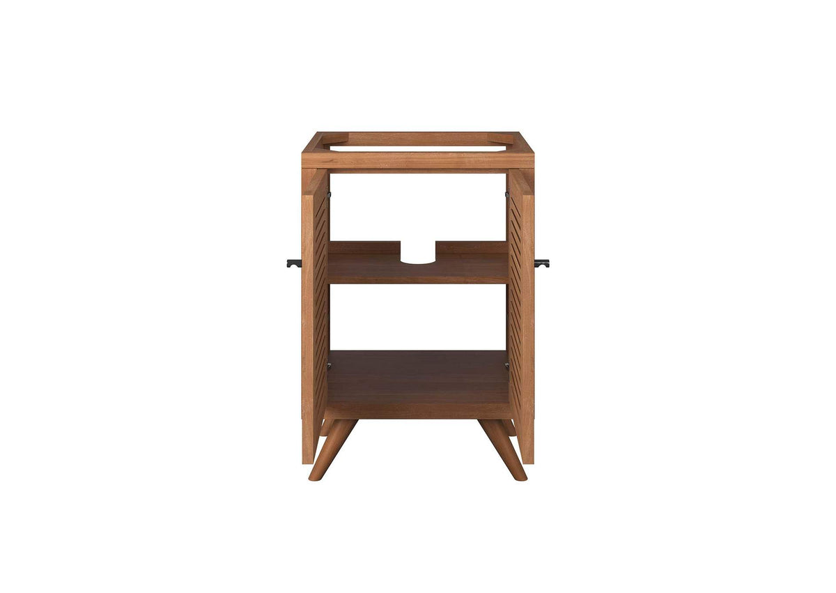 EEI-5086-NAT Birdie 24" Teak Wood Bathroom Vanity Cabinet - Sink Basin Not Included - By Modway