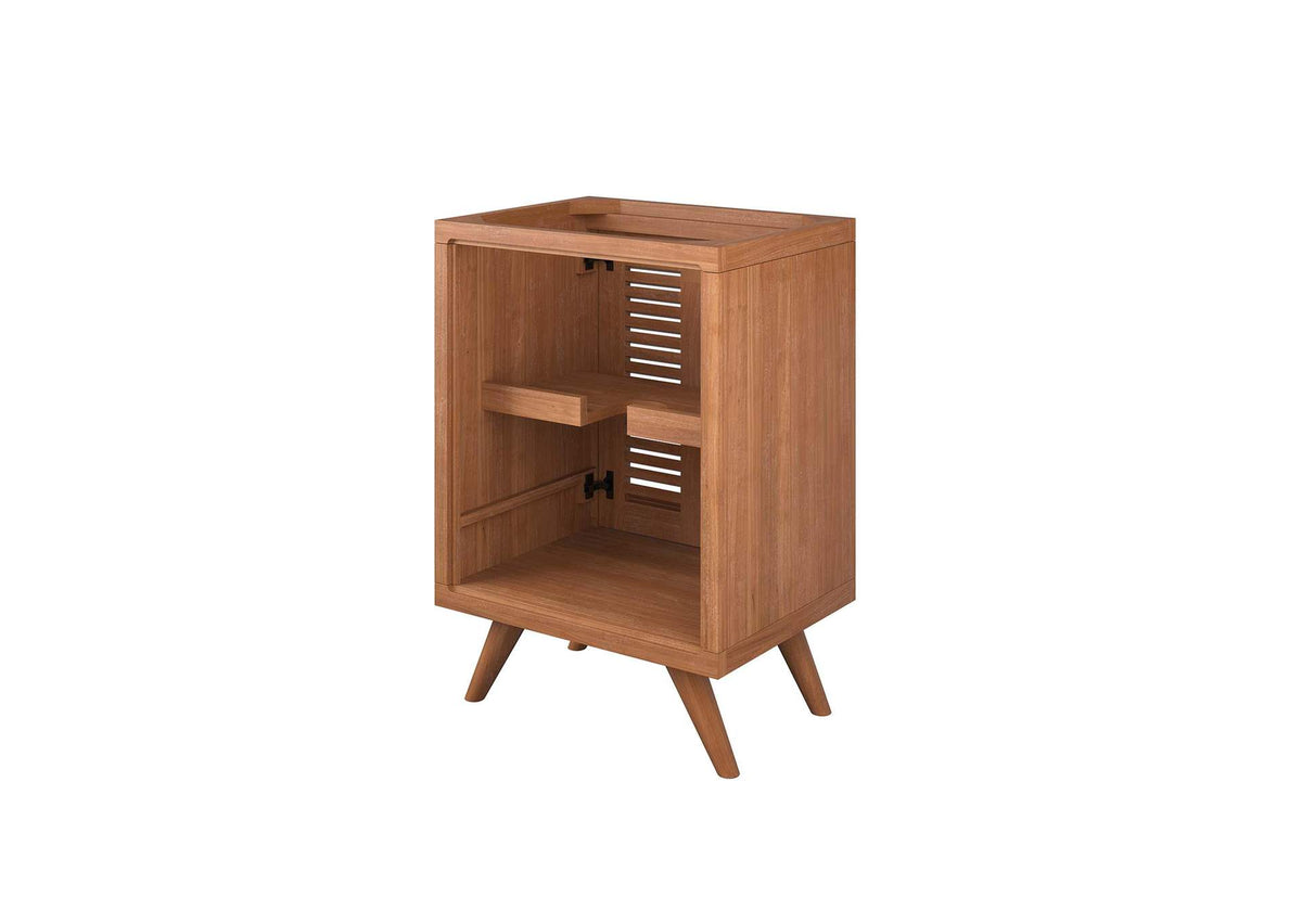 EEI-5086-NAT Birdie 24" Teak Wood Bathroom Vanity Cabinet - Sink Basin Not Included - By Modway