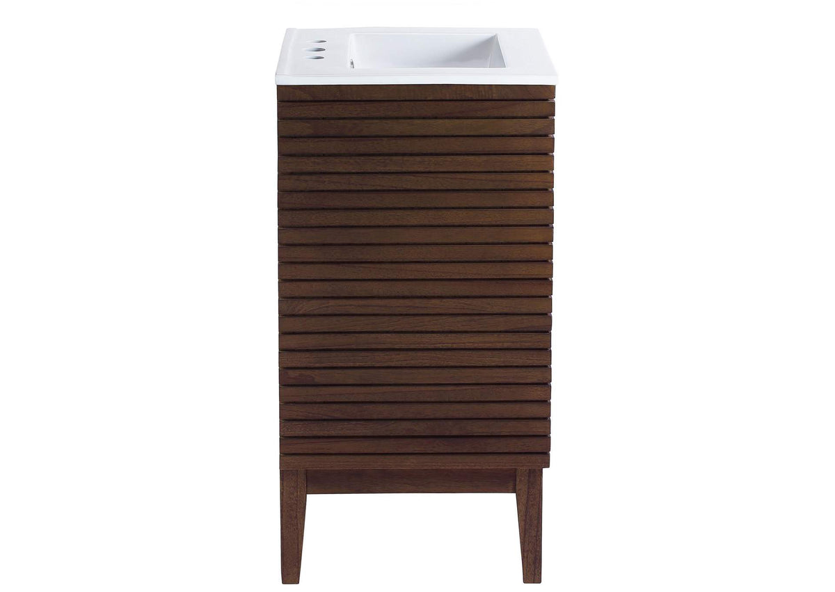 EEI-5114-WAL-WHI Ledger 24" Bathroom Vanity By Modway