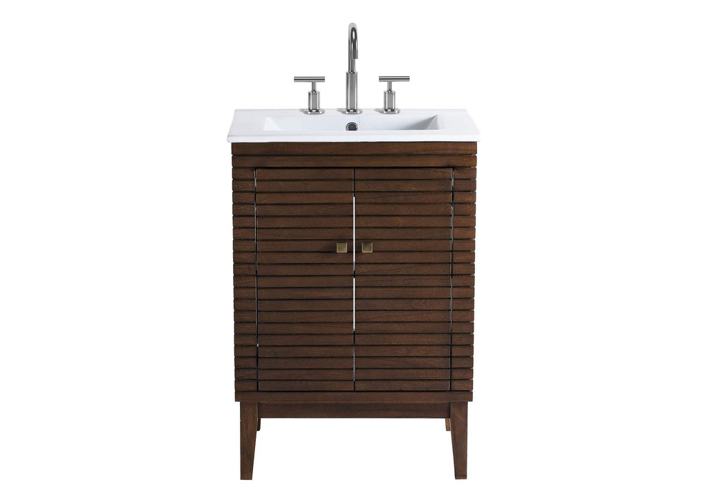 EEI-5114-WAL-WHI Ledger 24" Bathroom Vanity By Modway