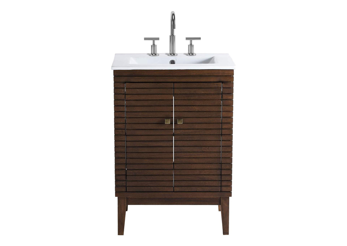 EEI-5114-WAL-WHI Ledger 24" Bathroom Vanity By Modway