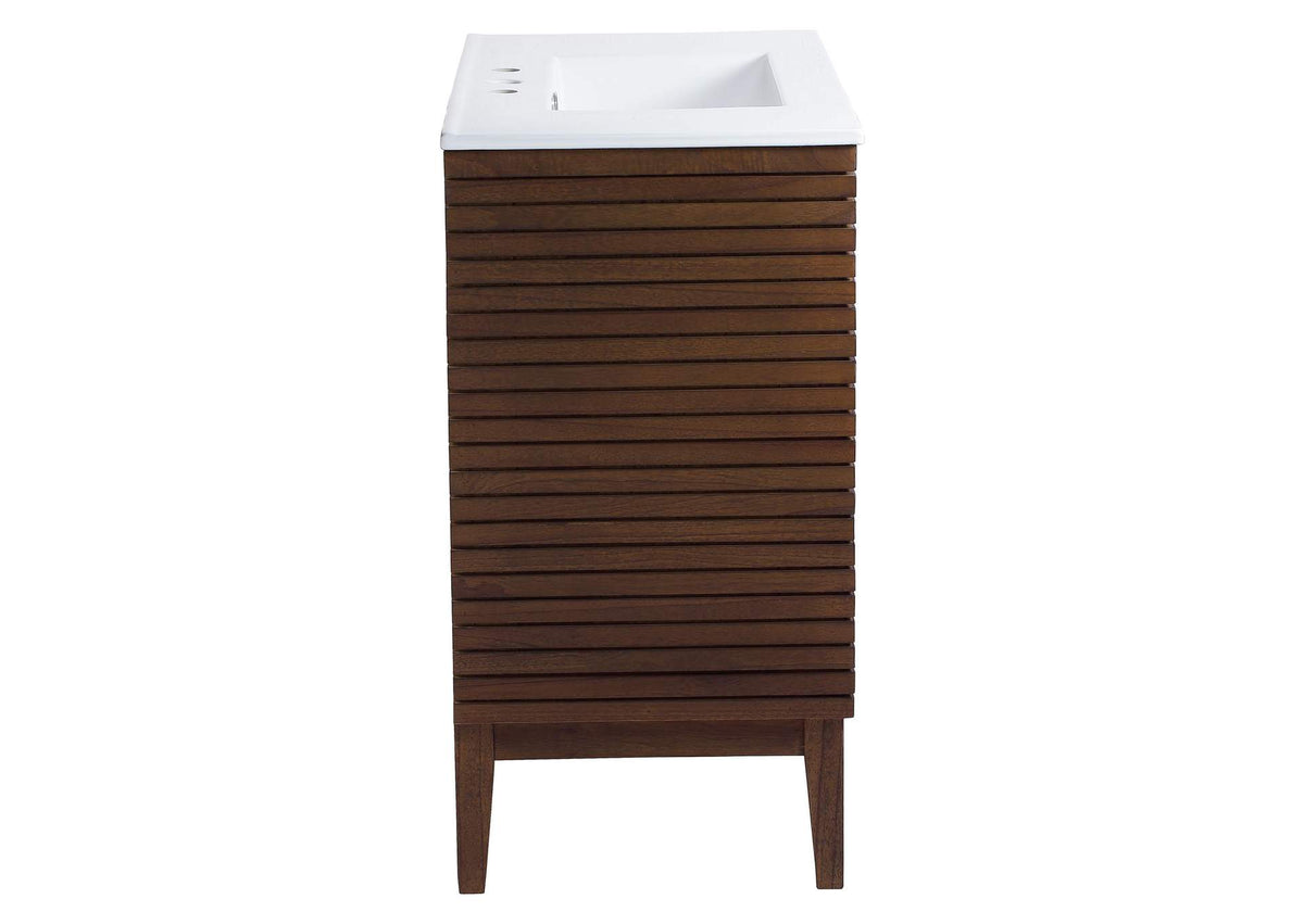 EEI-5115-WAL-WHI Ledger 36" Bathroom Vanity By Modway