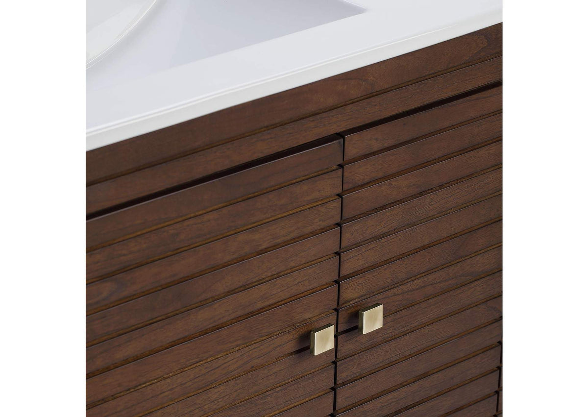 EEI-5115-WAL-WHI Ledger 36" Bathroom Vanity By Modway