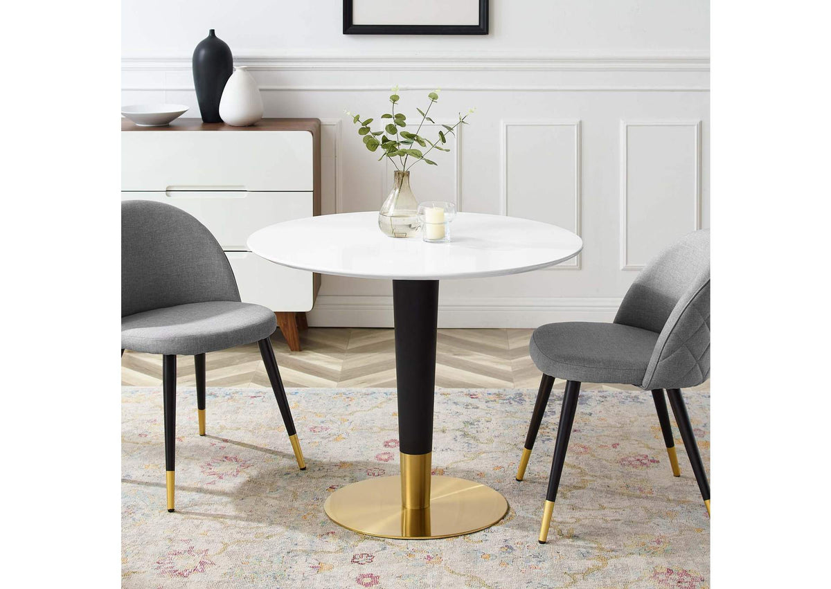 EEI-5117-GLD-WHI Zinque 36" Dining Table By Modway