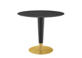 EEI-5132-GLD-BLK Zinque 36" Artificial Marble Dining Table By Modway