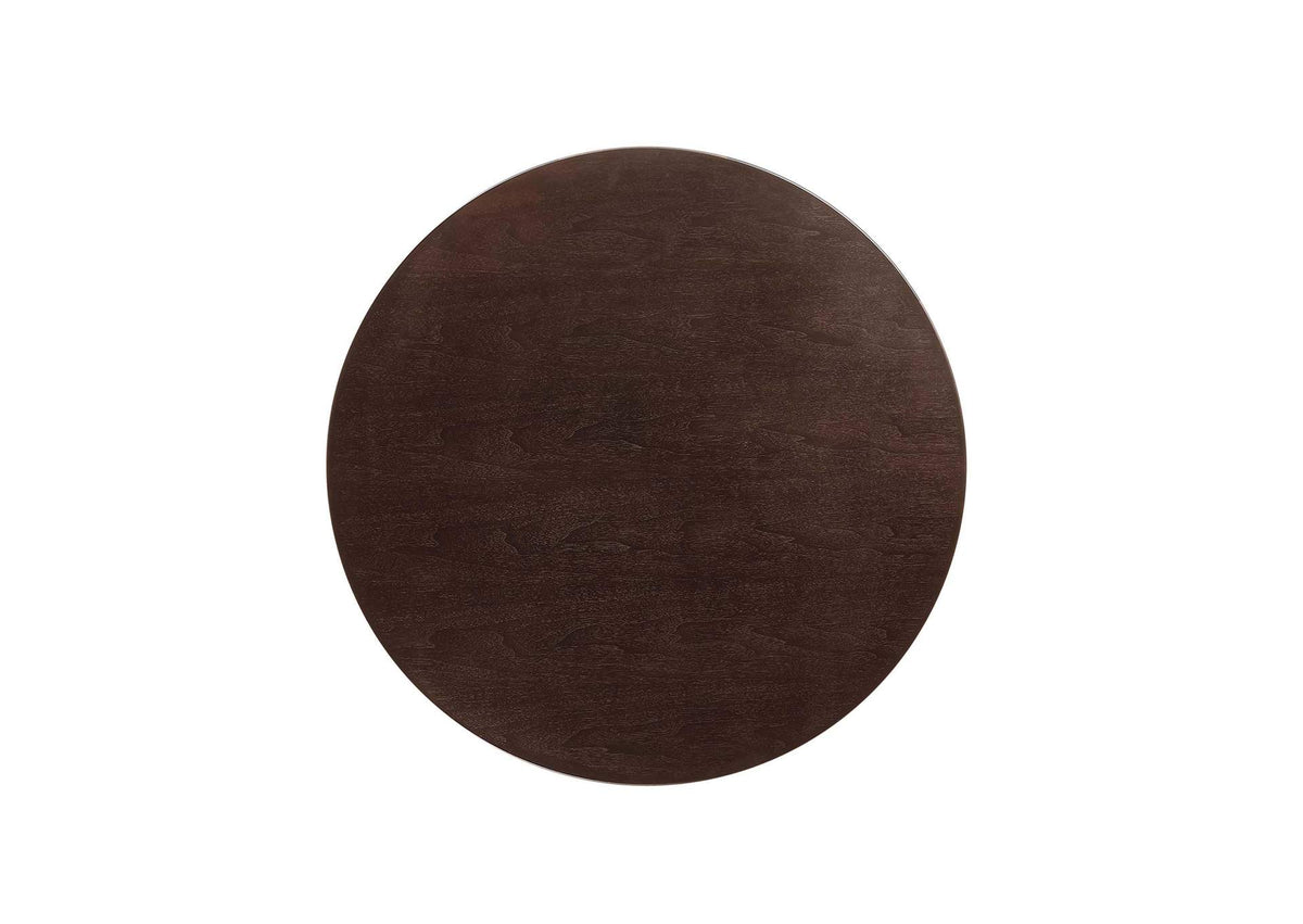 EEI-5187-WHI-CHE Lippa 36" Round Wood Coffee Table By Modway