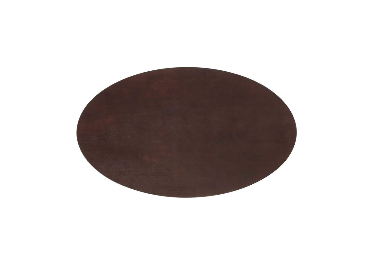 EEI-5194-WHI-CHE Lippa 60" Oval Cherry Walnut Wood Dining Table By Modway
