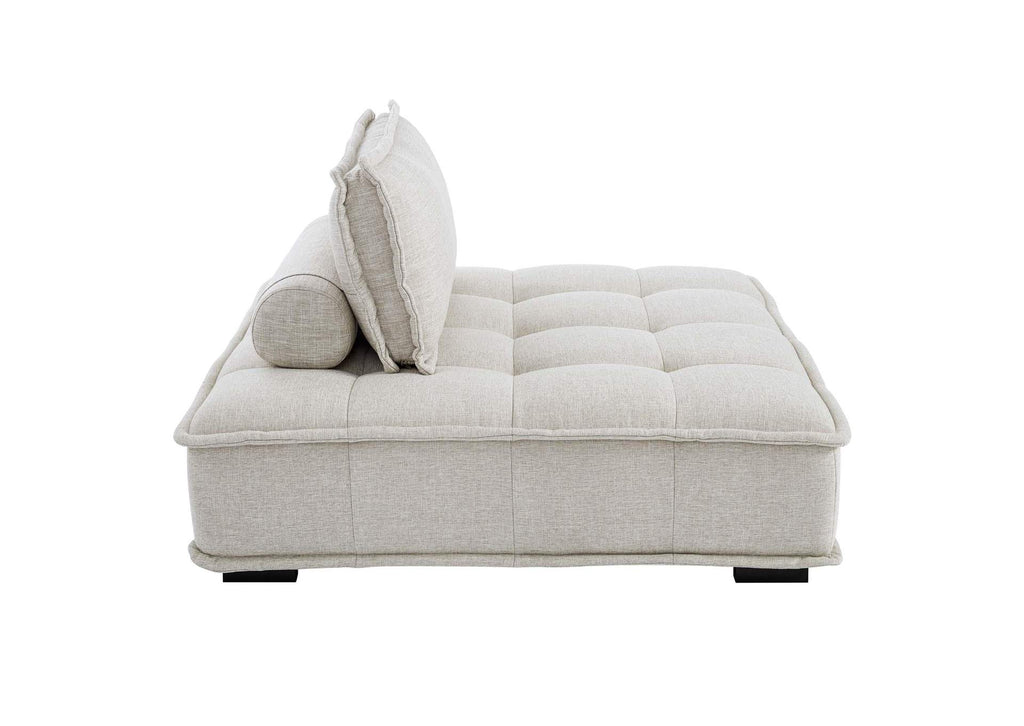 EEI-5210-BEI Saunter 5 Piece Tufted Fabric Fabric Sectional Sofa By Modway
