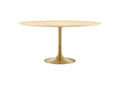 EEI-5233-GLD-NAT Lippa 60" Round Wood Dining Table By Modway