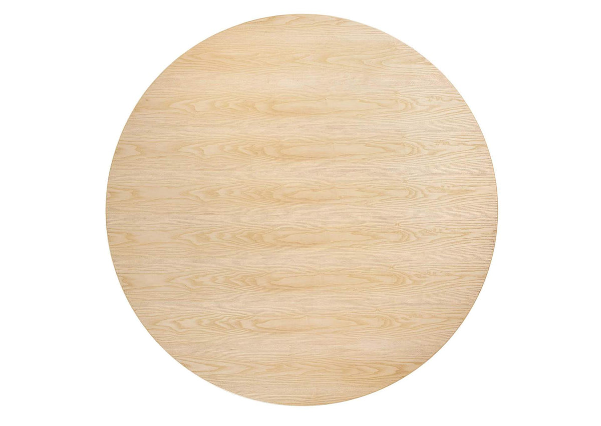 EEI-5233-GLD-NAT Lippa 60" Round Wood Dining Table By Modway