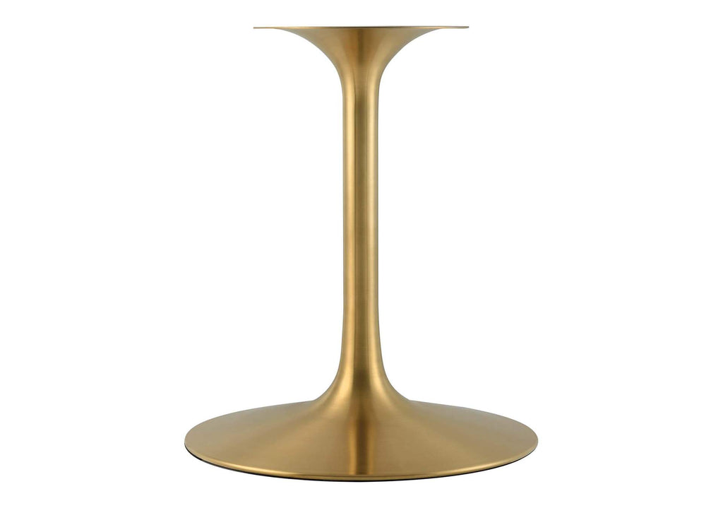 EEI-5238-GLD-BLK Lippa 40" Round Faux Marble Dining Table By Modway