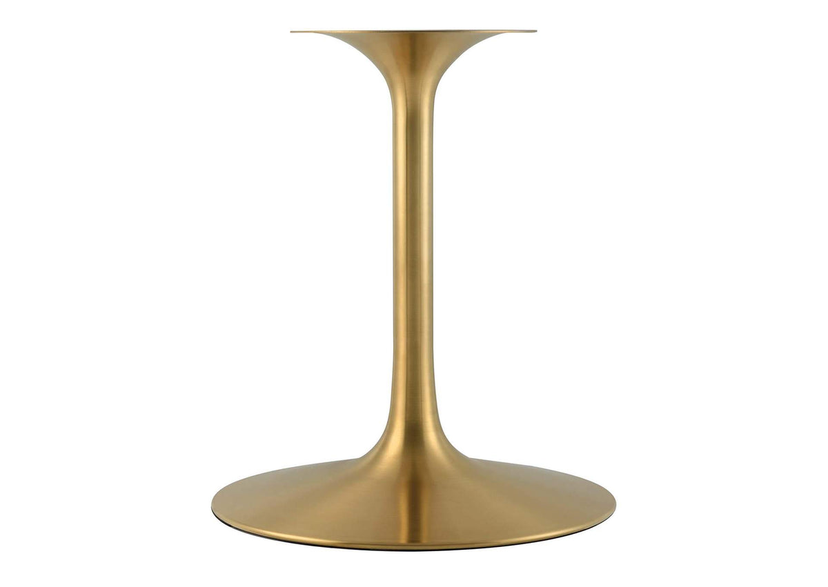 EEI-5238-GLD-BLK Lippa 40" Round Faux Marble Dining Table By Modway