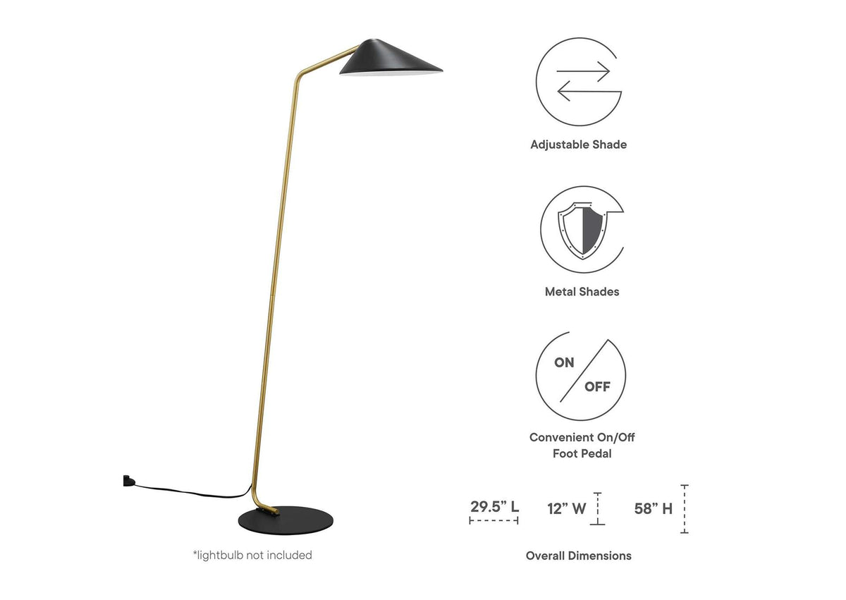 EEI-5298-BLK Journey Standing Floor Lamp By Modway