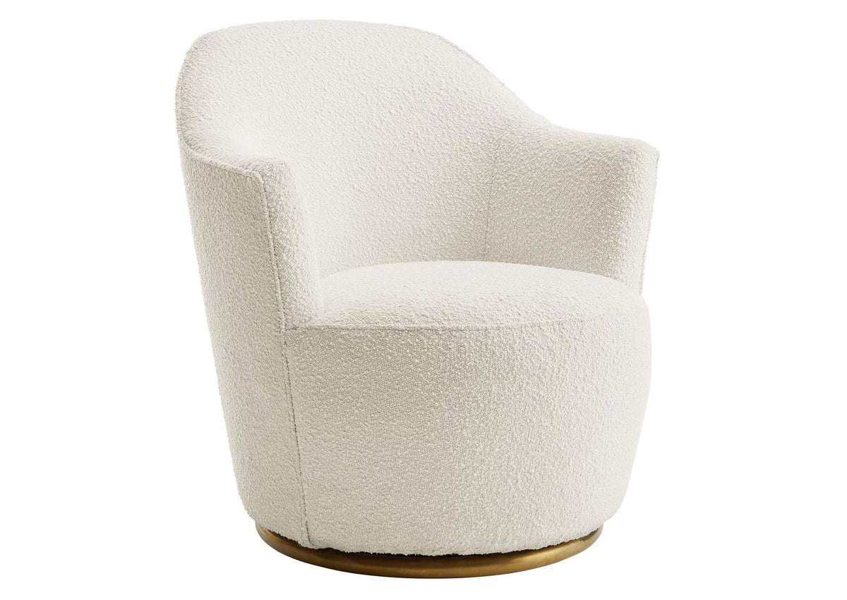 EEI-5311-WHI Nora Boucle Upholstered Swivel Chair By Modway