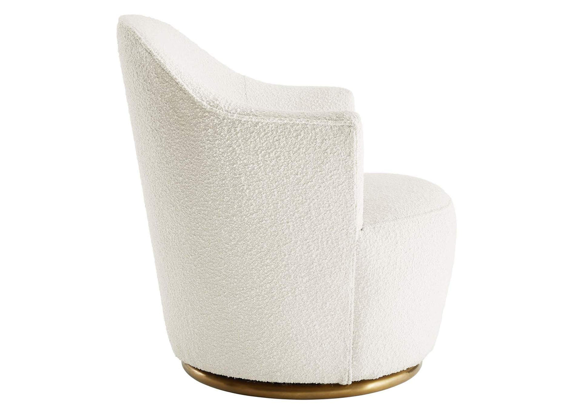 EEI-5311-WHI Nora Boucle Upholstered Swivel Chair By Modway