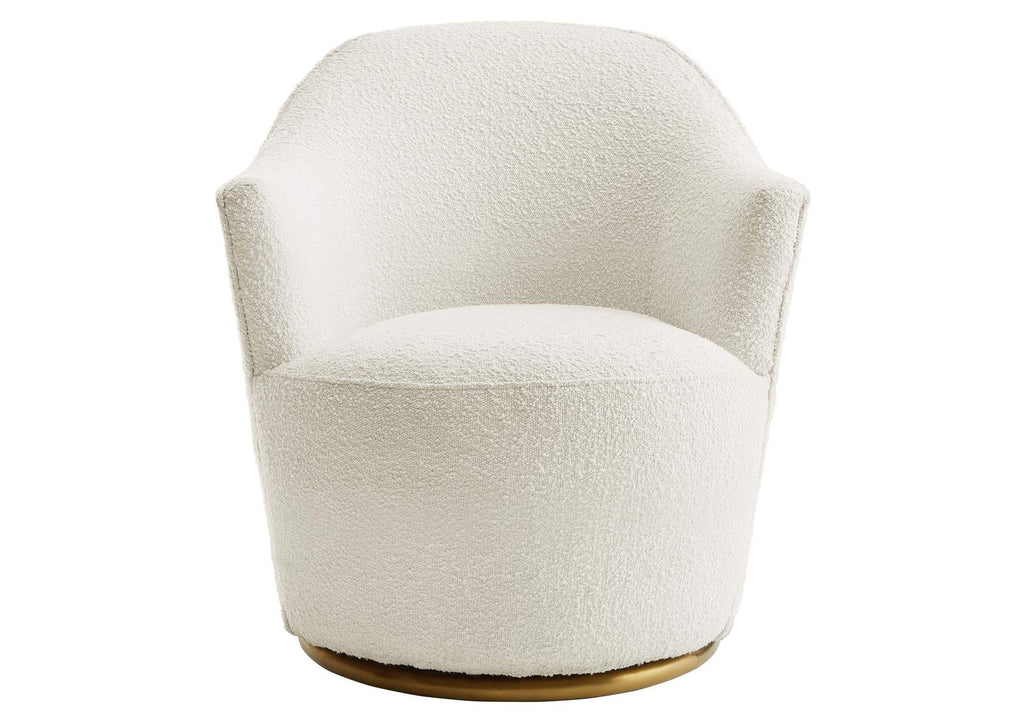 EEI-5311-WHI Nora Boucle Upholstered Swivel Chair By Modway