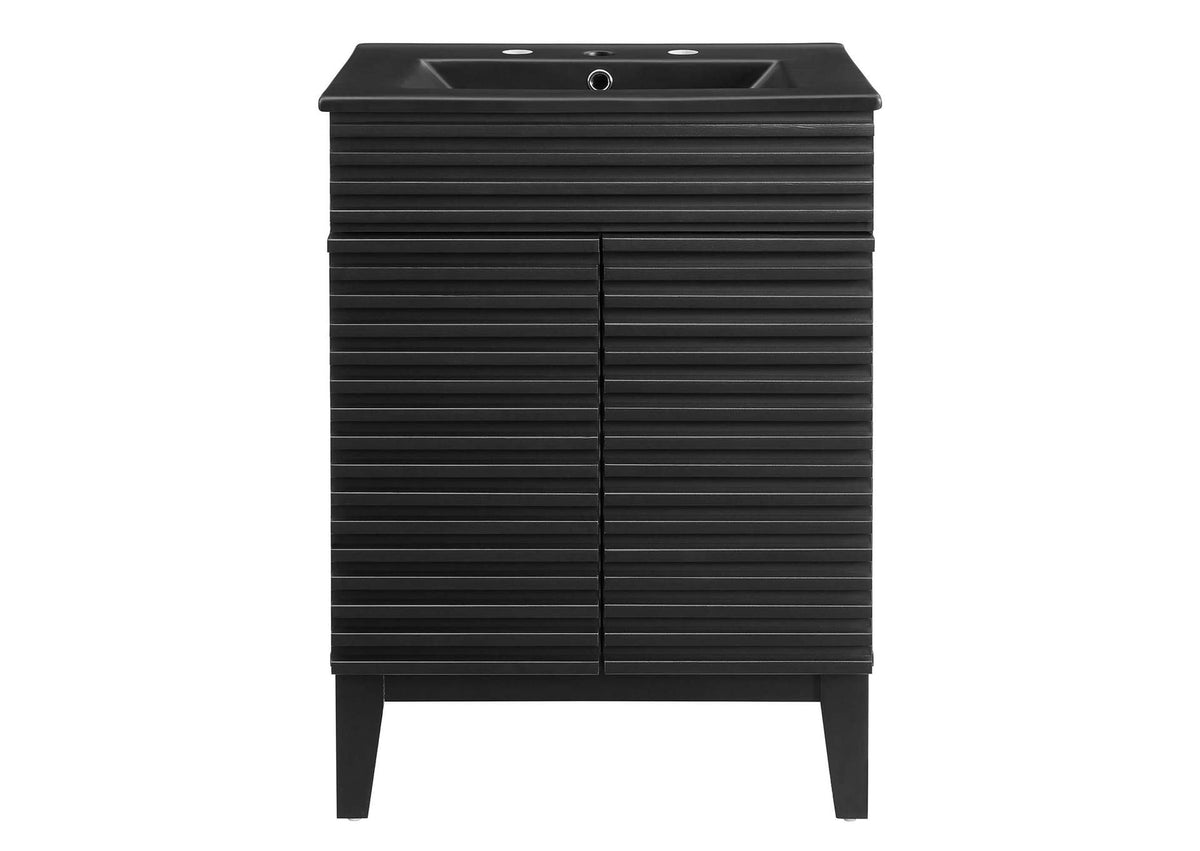 EEI-5350-BLK-BLK Render 24" Bathroom Vanity By Modway