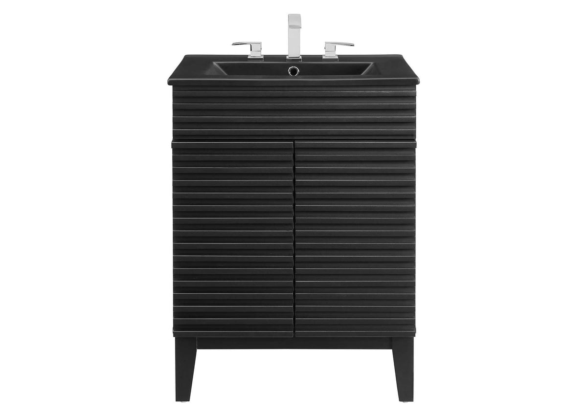 EEI-5350-BLK-BLK Render 24" Bathroom Vanity By Modway