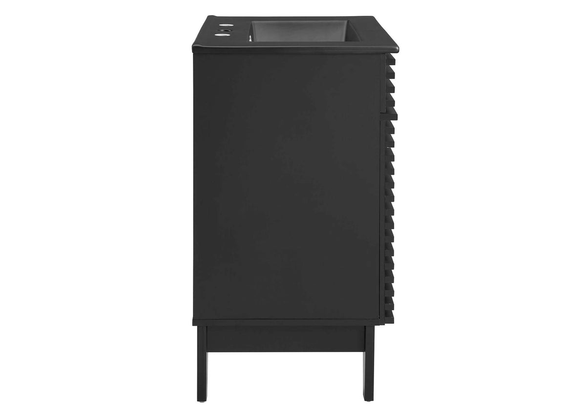 EEI-5350-BLK-BLK Render 24" Bathroom Vanity By Modway