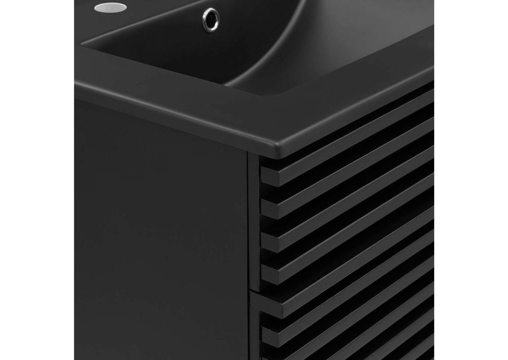 EEI-5350-BLK-BLK Render 24" Bathroom Vanity By Modway