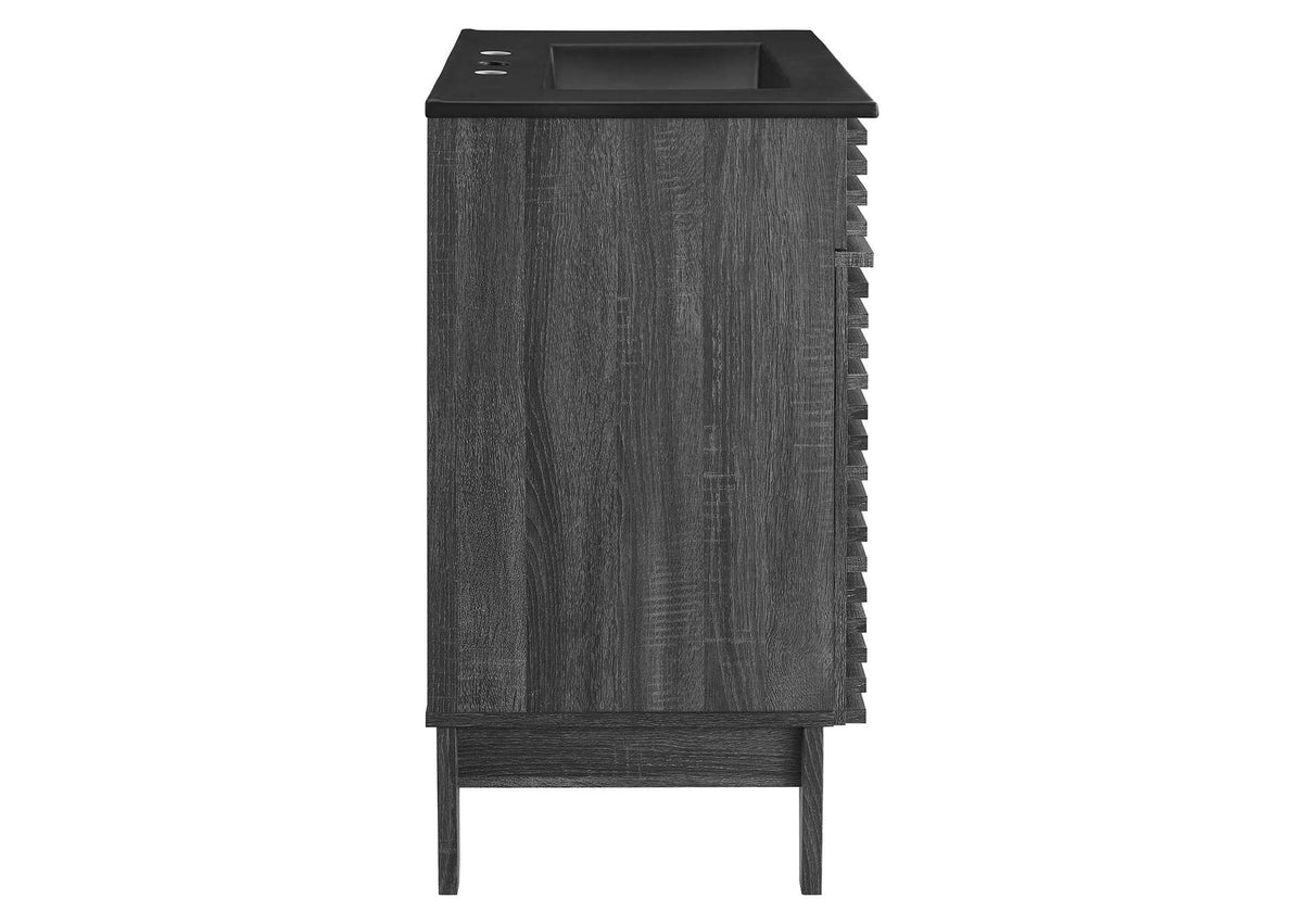 EEI-5418-CHA-BLK Render 30" Bathroom Vanity By Modway