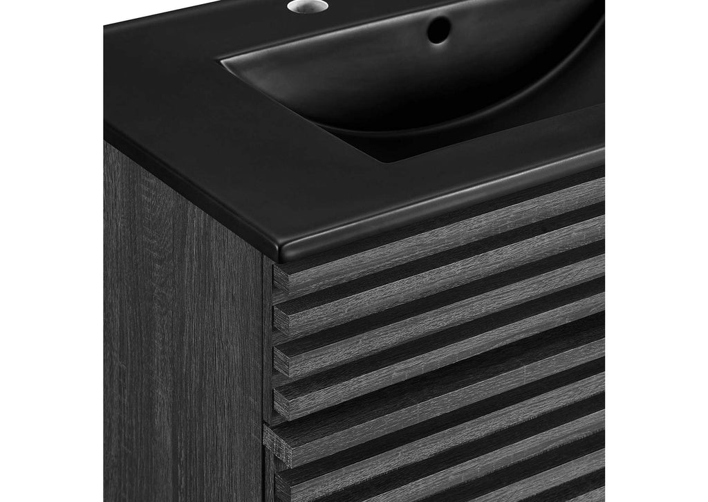 EEI-5418-CHA-BLK Render 30" Bathroom Vanity By Modway