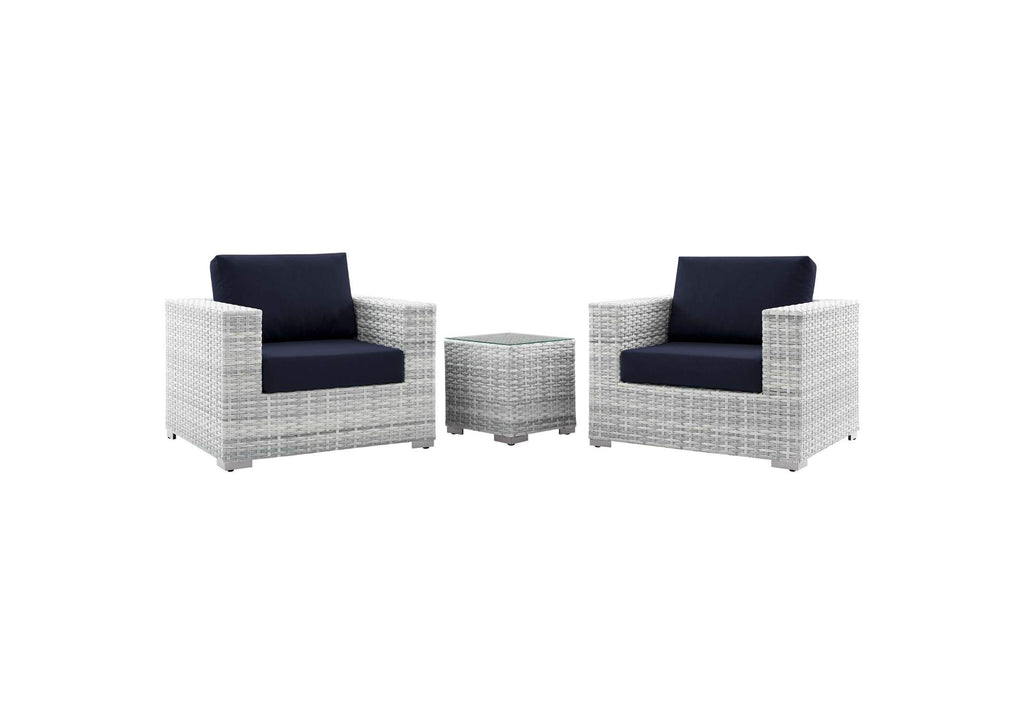 EEI-5444-LGR-NAV Convene 3-Piece Outdoor Patio Set By Modway