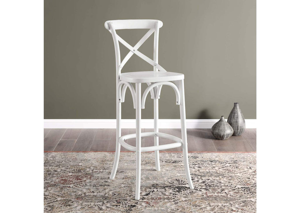 EEI-5563-WHI Gear Bar Stool By Modway