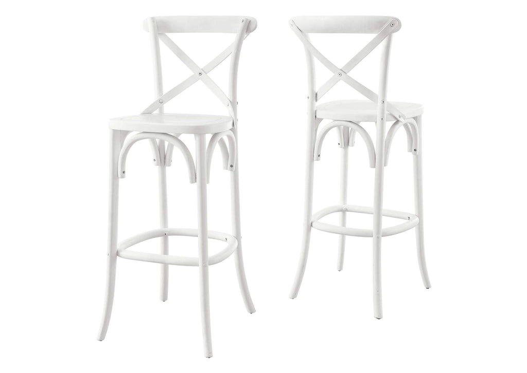 EEI-5563-WHI Gear Bar Stool By Modway
