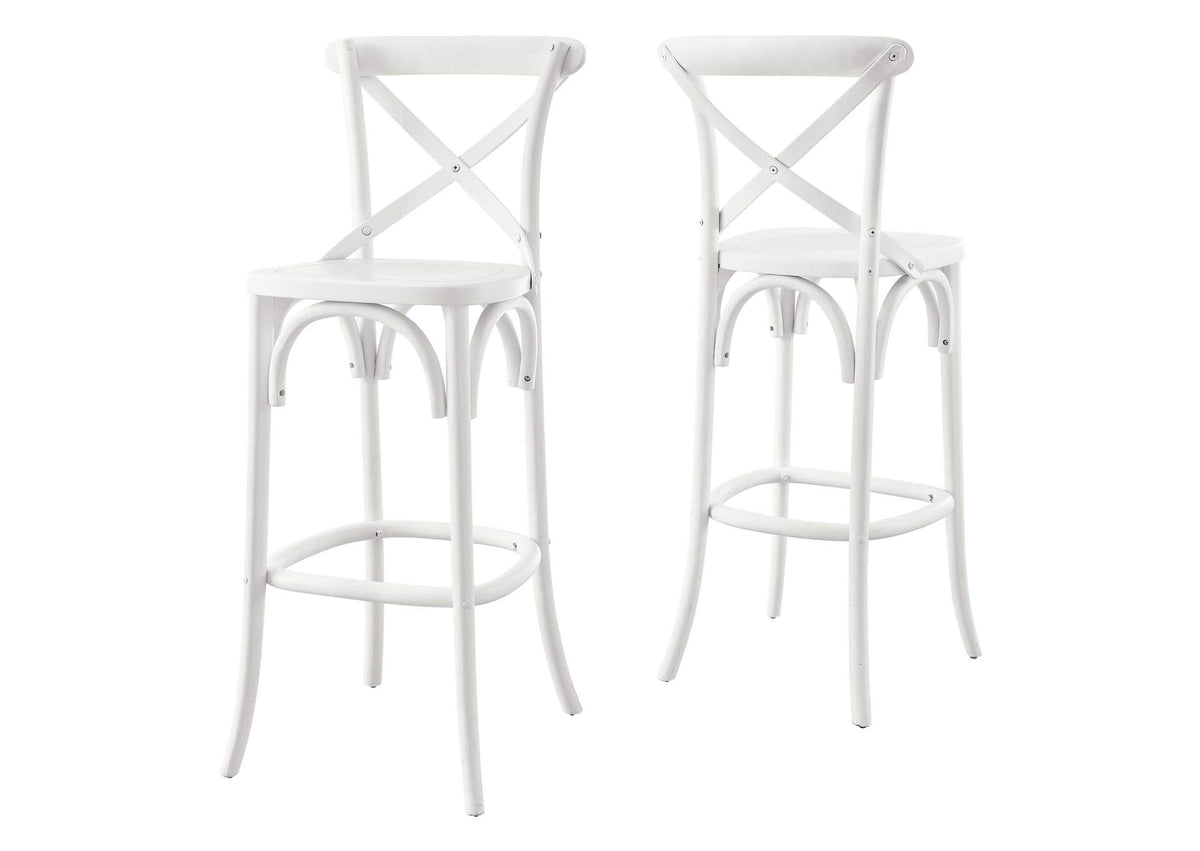 EEI-5563-WHI Gear Bar Stool By Modway