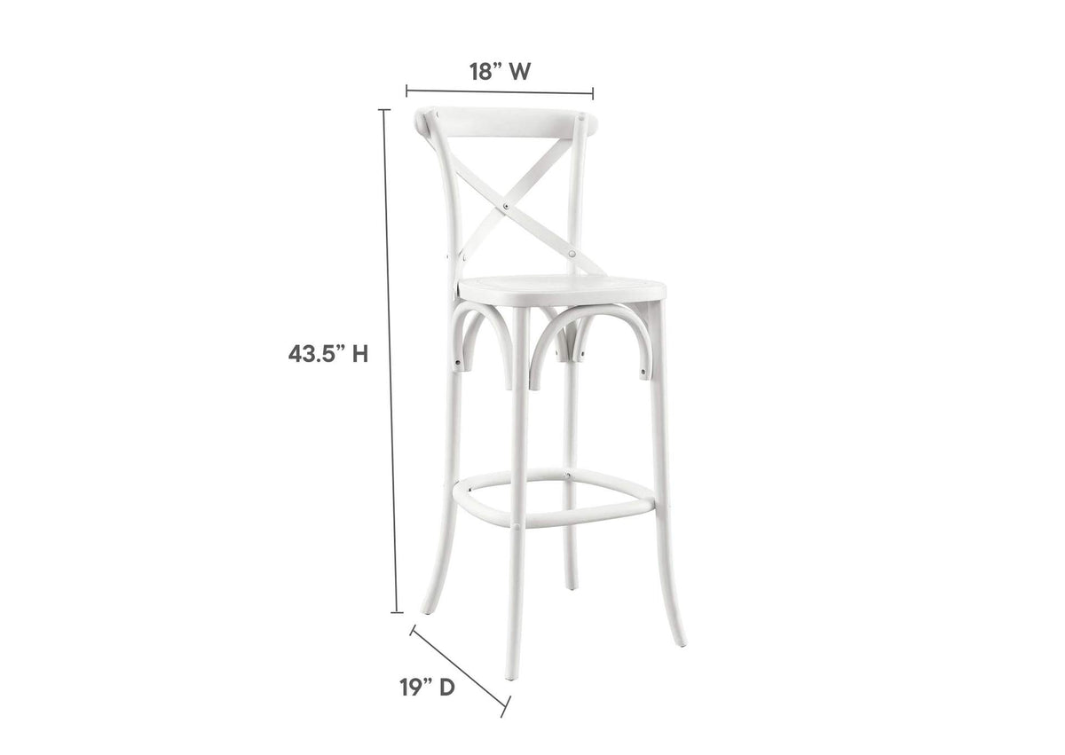 EEI-5563-WHI Gear Bar Stool By Modway