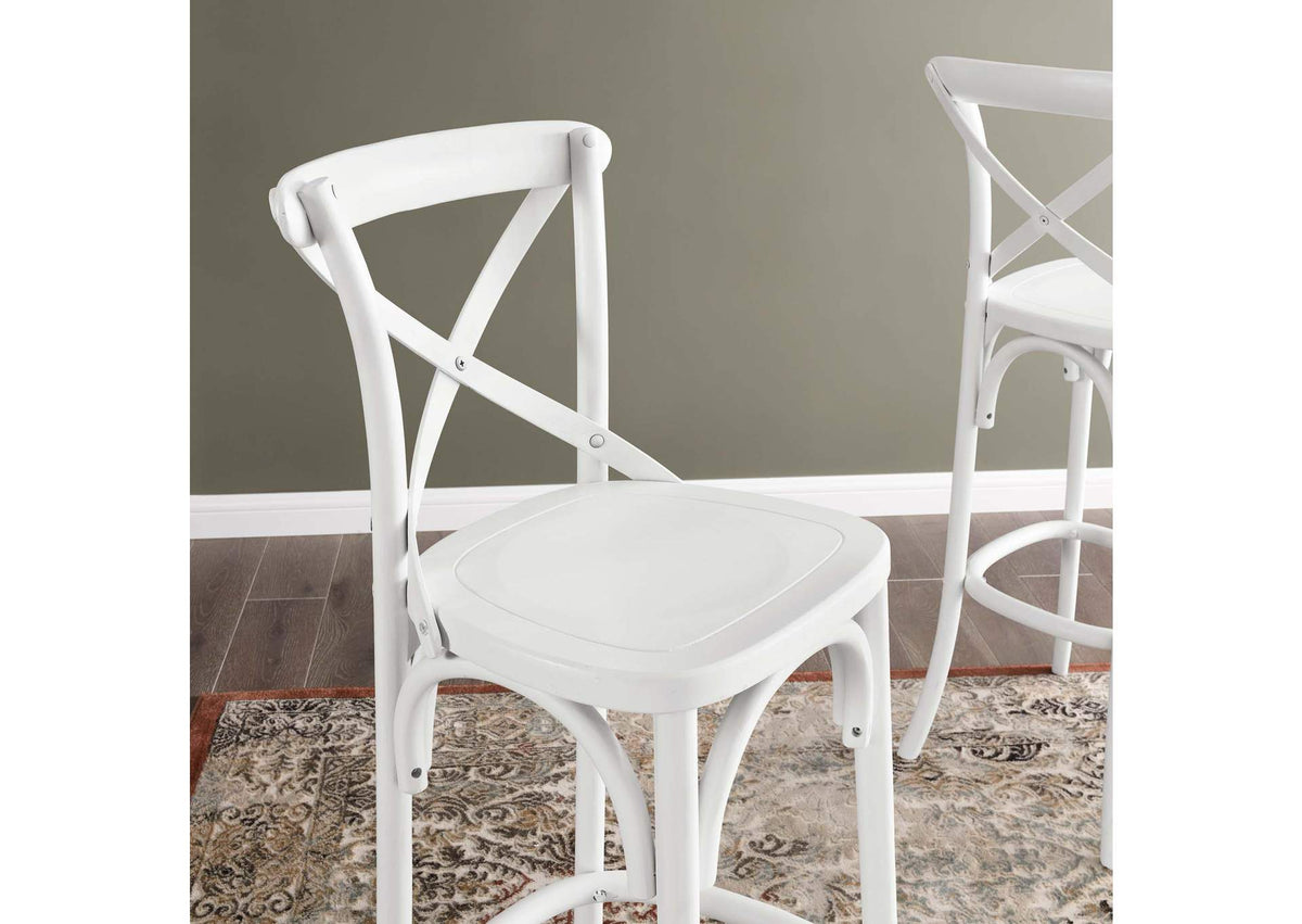 EEI-5563-WHI Gear Bar Stool By Modway
