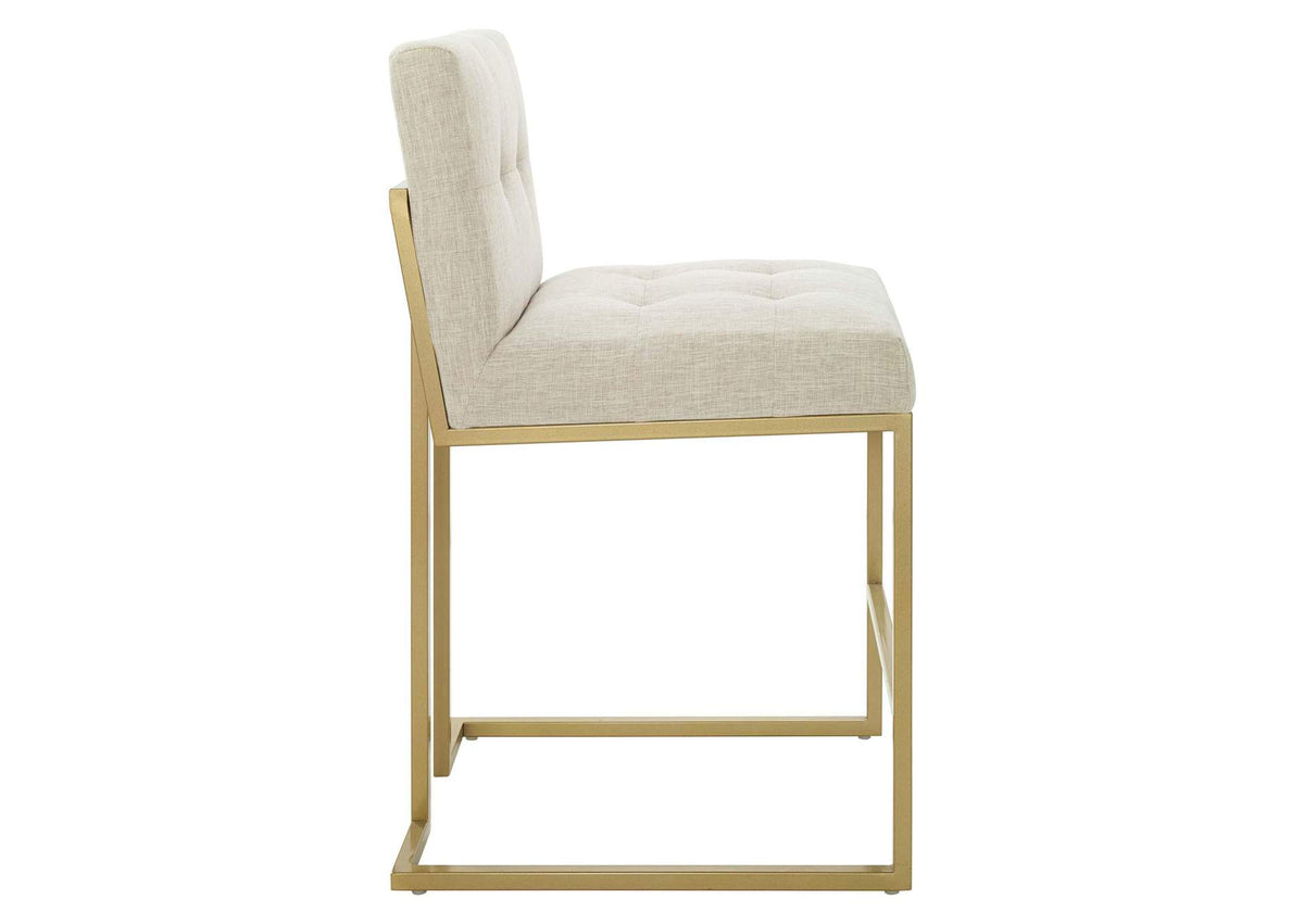 EEI-5571-GLD-BEI Privy Upholstered Fabric Counter Stool Set Of 2 By Modway