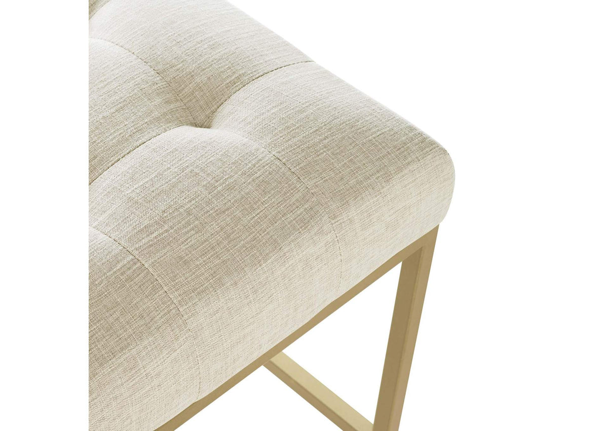 EEI-5571-GLD-BEI Privy Upholstered Fabric Counter Stool Set Of 2 By Modway