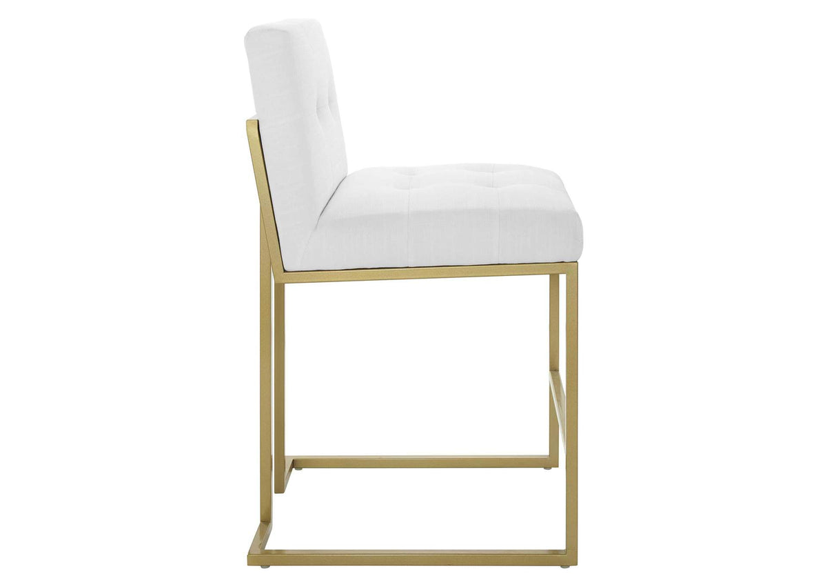 EEI-5571-GLD-WHI Privy Upholstered Fabric Counter Stool Set Of 2 By Modway