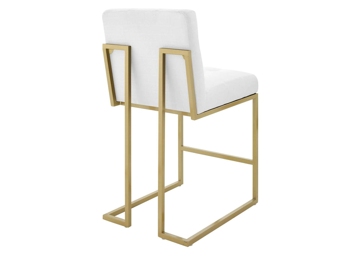 EEI-5571-GLD-WHI Privy Upholstered Fabric Counter Stool Set Of 2 By Modway