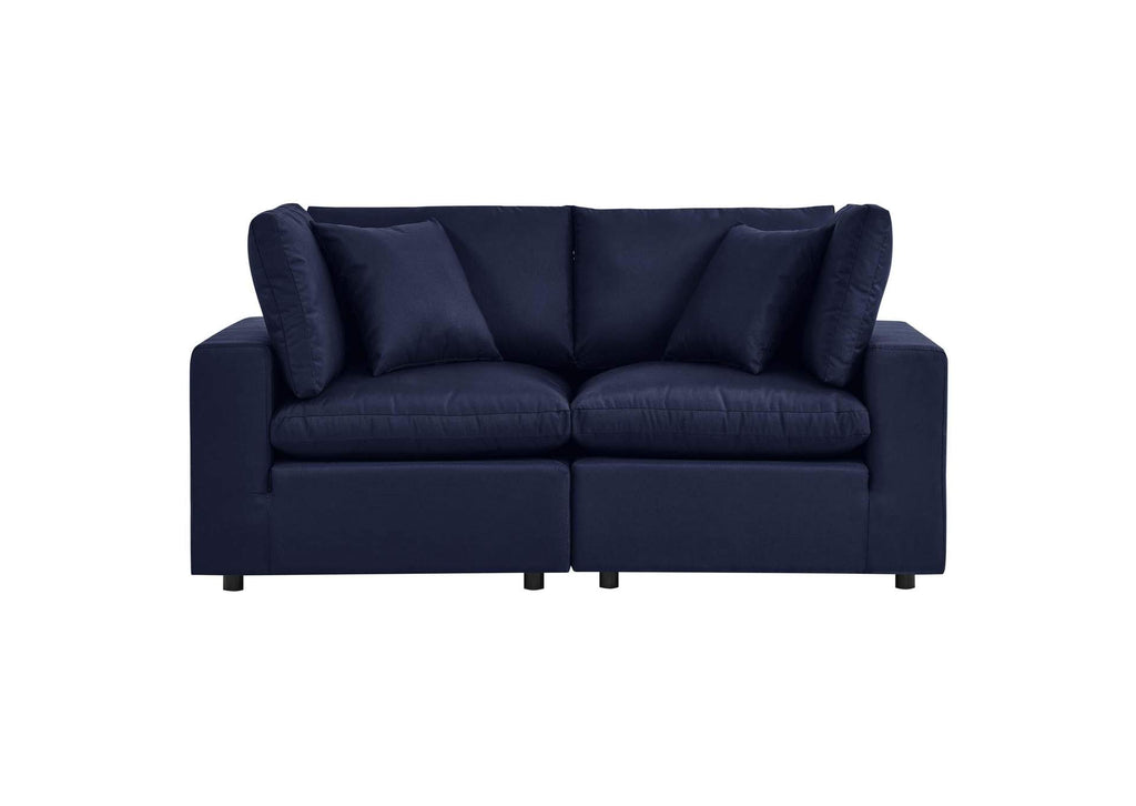 EEI-5576-NAV Commix Overstuffed Outdoor Patio Loveseat By Modway