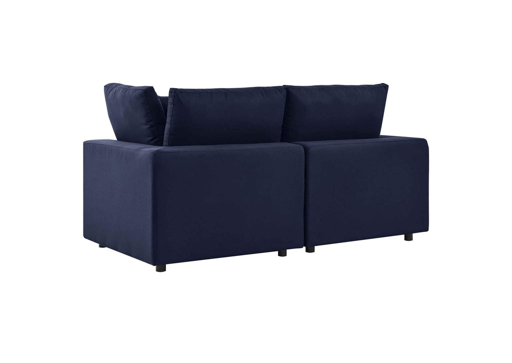 EEI-5576-NAV Commix Overstuffed Outdoor Patio Loveseat By Modway