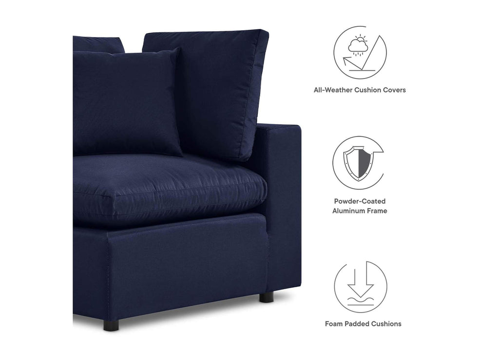 EEI-5576-NAV Commix Overstuffed Outdoor Patio Loveseat By Modway