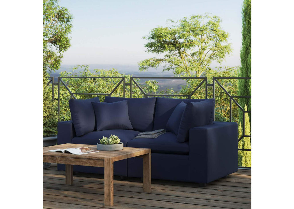 EEI-5576-NAV Commix Overstuffed Outdoor Patio Loveseat By Modway